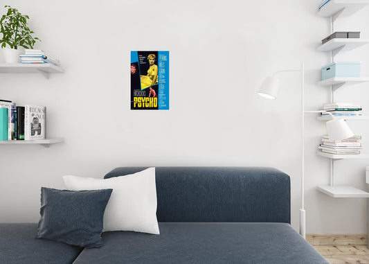 Psycho 1960 Alfred Hitchcock Retro Vintage Horror Movie Poster Horror Movie Merchandise Horror Decor Psycho Movie Poster Spooky Scary Halloween Decorations Cool Wall Decor Art Print Poster 12x18