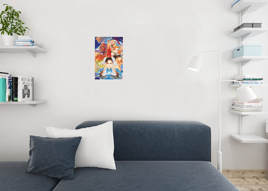 Street Fighter 2 Group Art CAPCOM Video Game Merchandise Gamer Classic Fighting Cool Wall Decor Art Print Poster 12x18