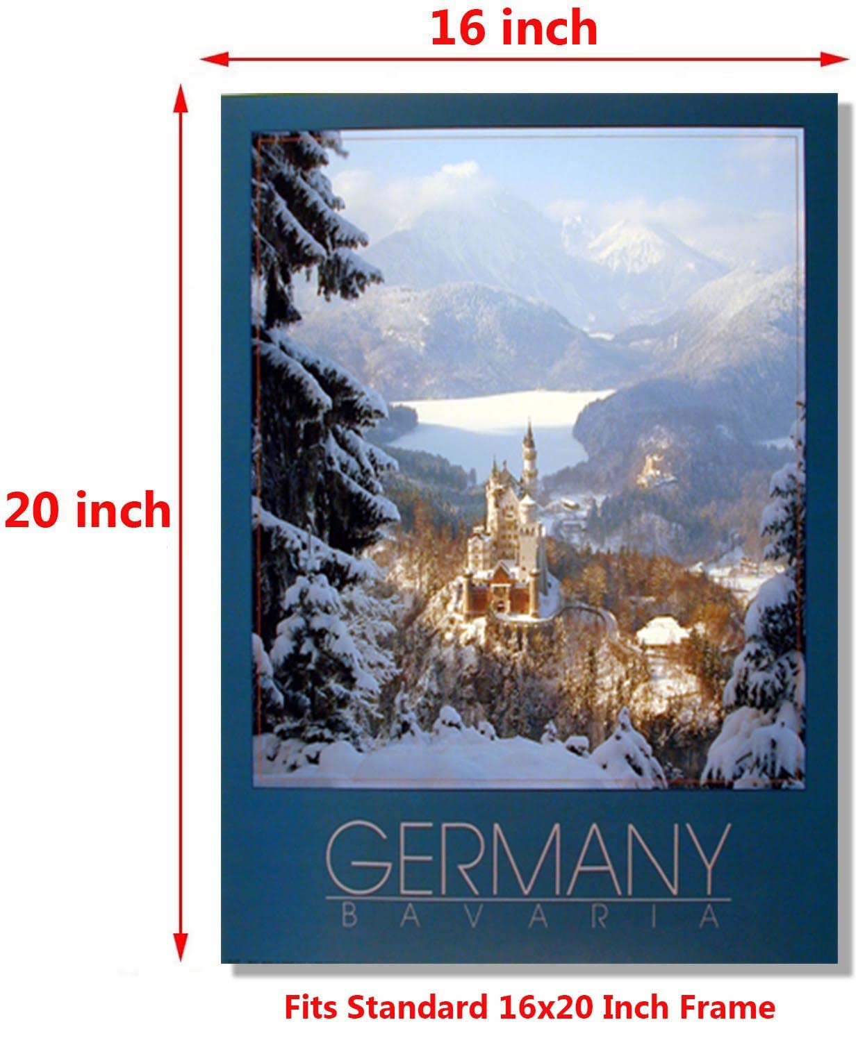 Castle Wall Decor Germany Neuschwanstein Art Print Poster (16x20)