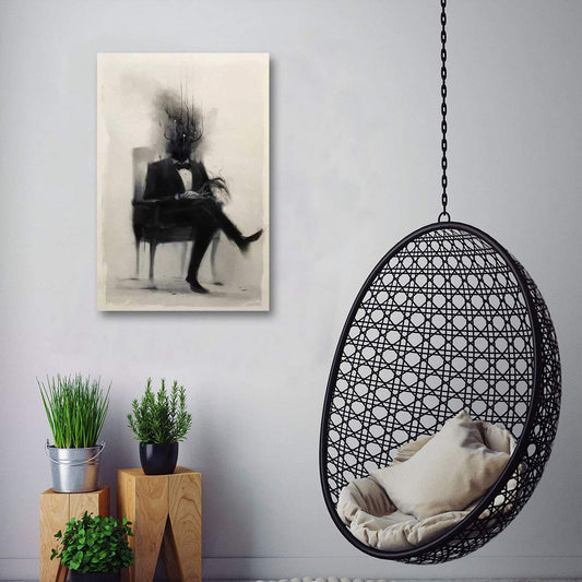 Hannibal Lecter Movie Poster Psychological Wall Art Canvas Poster Print Painting Home Living Room Decoration (A,12x18inch Unframed)