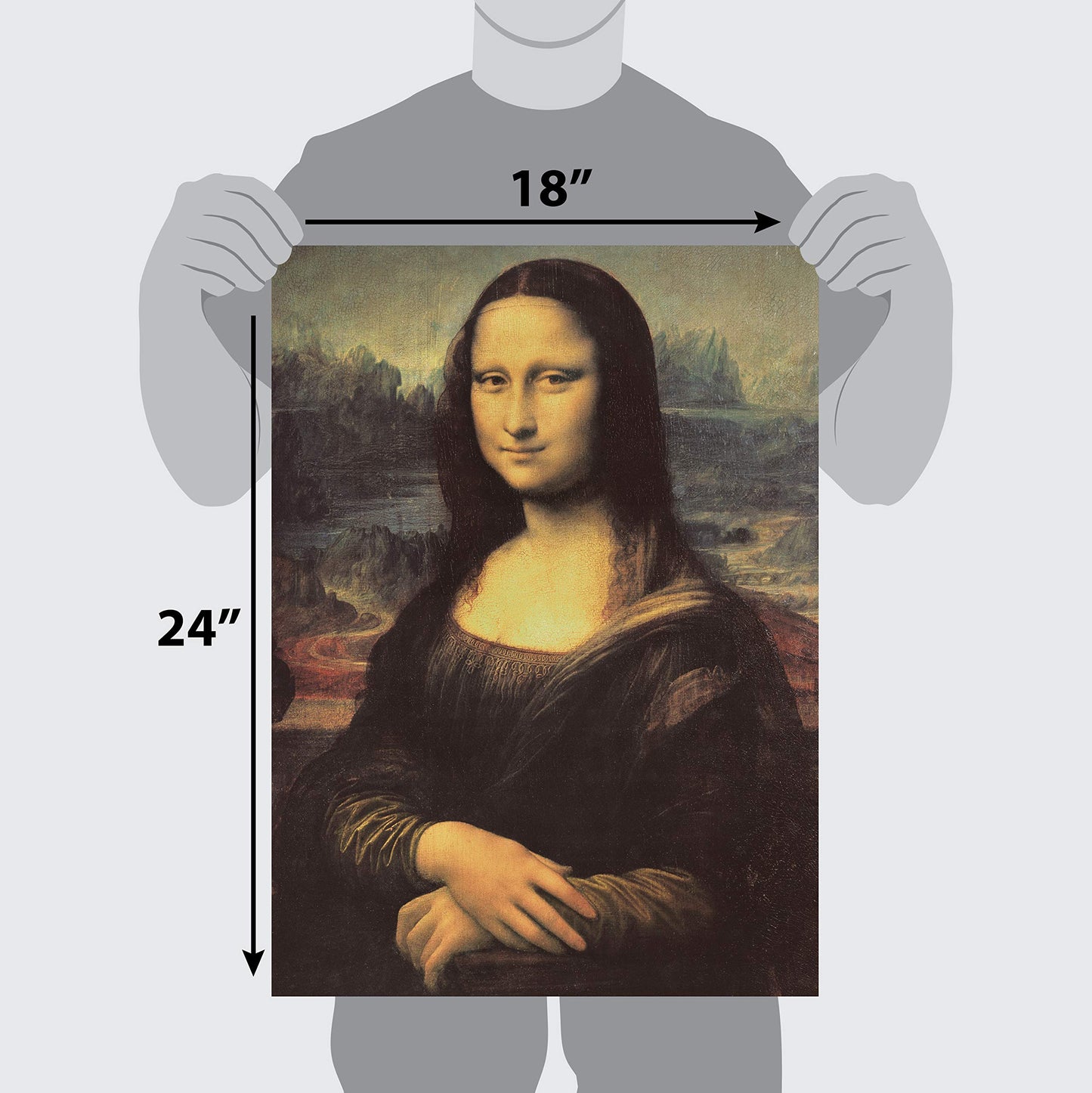 Palace Learning Mona Lisa Poster by Leonardo Da Vinci - Fine Art Print (Laminated, 18" x 24")