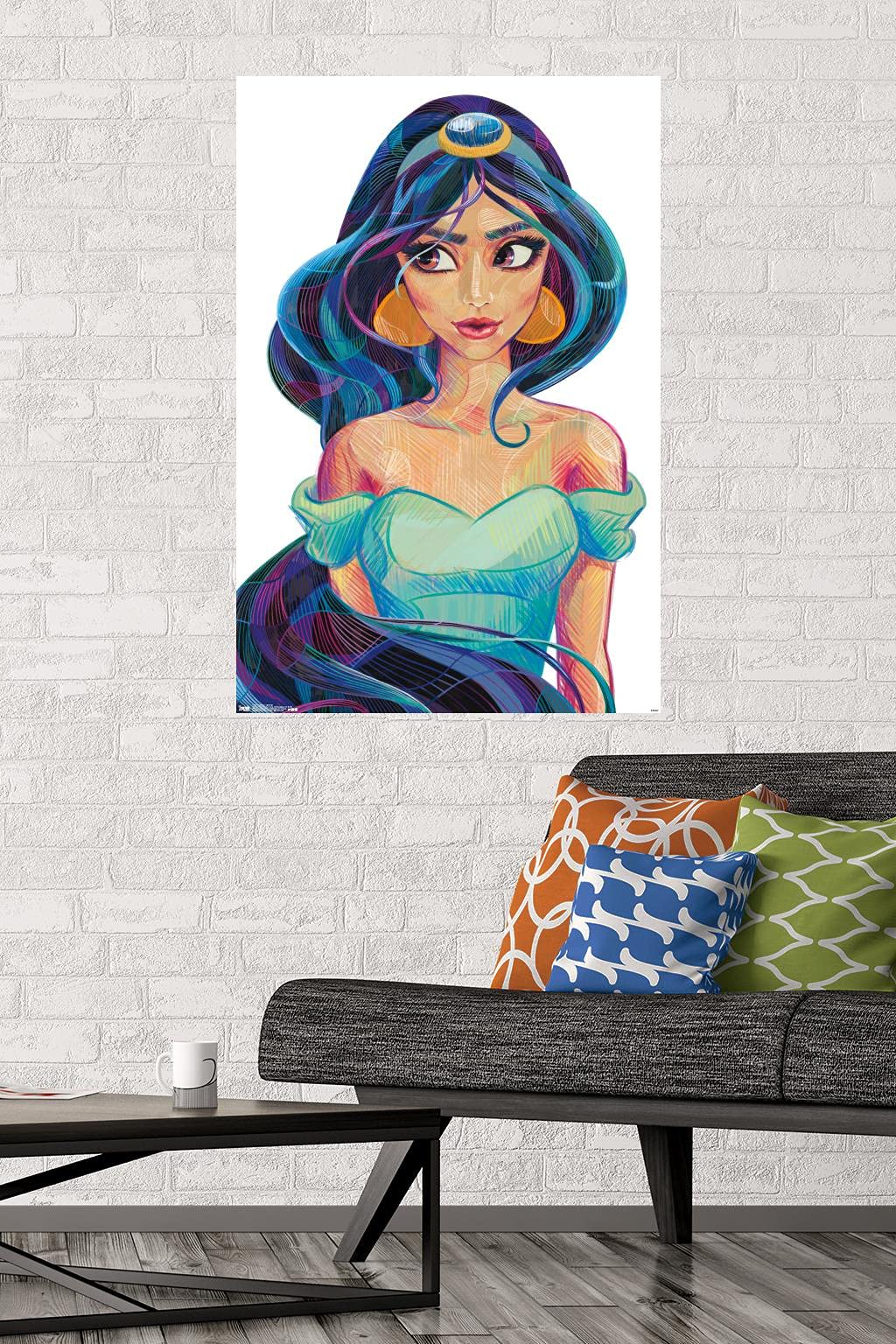 Trends International Disney Princess - Jasmine - Stylized Wall Poster, 22.375" x 34", Unframed Version