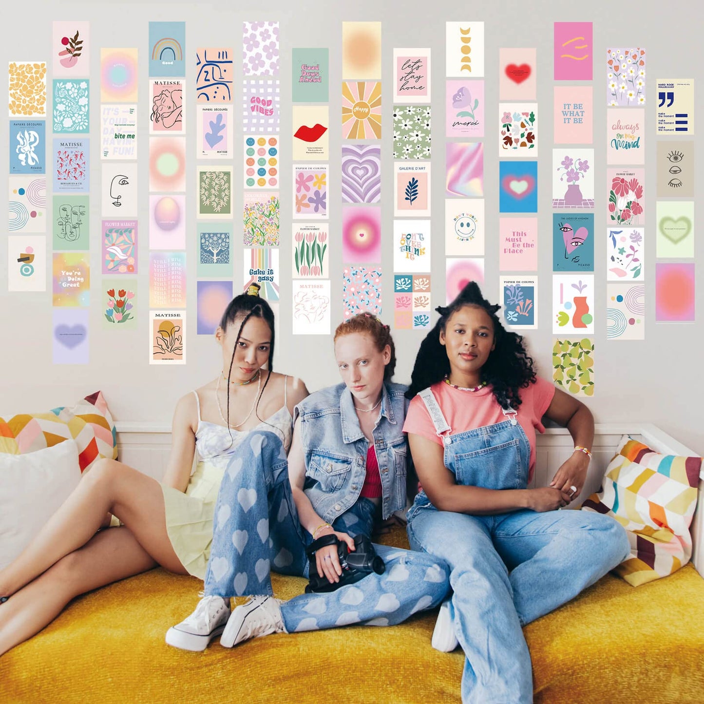 Room Decor Aesthetic,Pink Wall Decor,70PCS Cute Wall Posters,Danish Pastel Wall Collage Kit,Y2k Decorations,Preppy Room Decor for Teen Girls Apartment/College Dorm/Bedroom Decor,Photo Prints,4x6 Inch