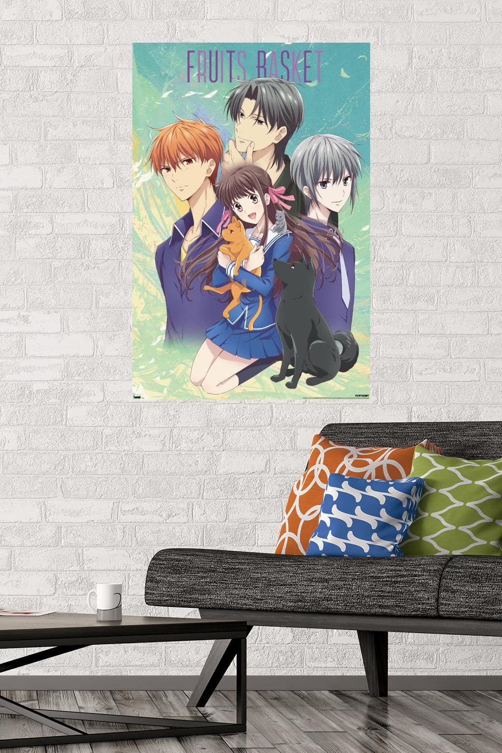 Trends International Fruits Basket - Art Work Wall Poster, 22.375" x 34", Unframed Version