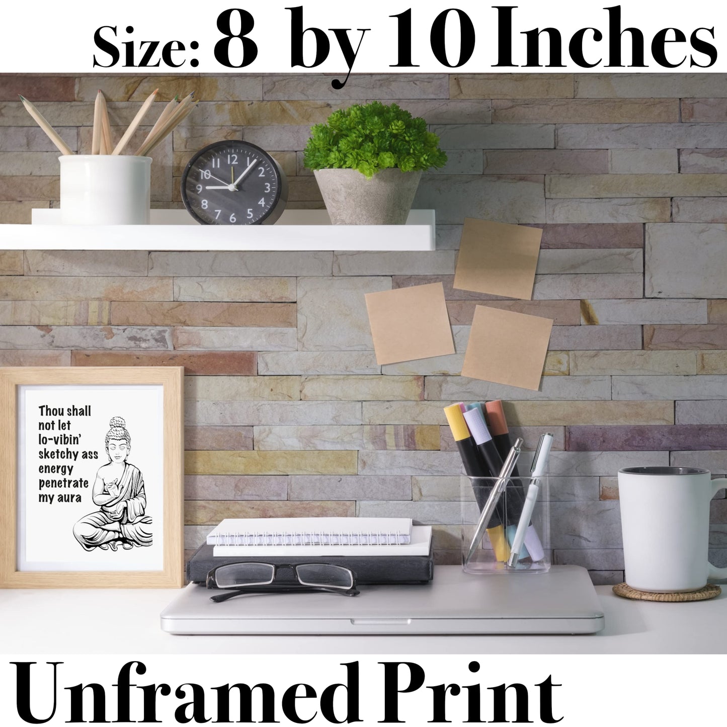 Thou Shall Not Let Poster - Wall Decor for Bedroom Posters - Inspirational Wall Art - Office Motivational Wall Art For Women - Inspirational Quote - 8x10 In Print