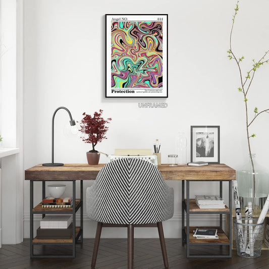 Colorful Energy Angel Number Canvas Wall Art Abstract Gradient Aura Aesthetic Poster Positive Affirmations quotes prints painting Pastel Minimalist Y2k wall decore 12x16in Unframed