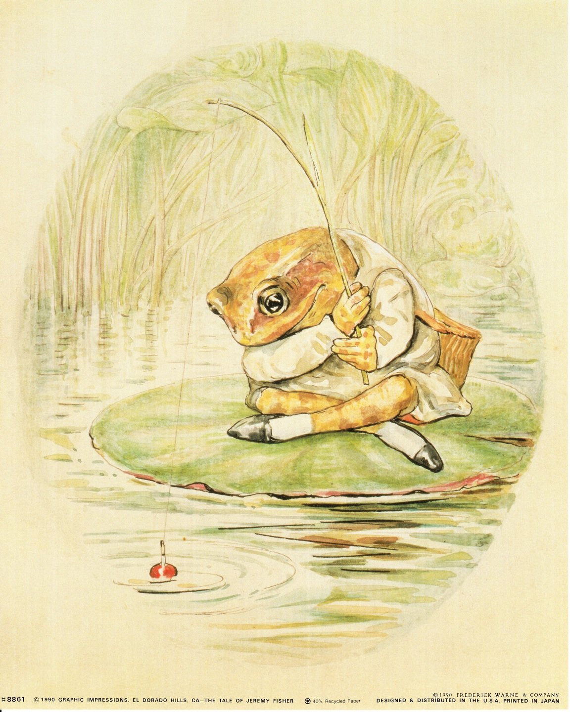 The Tale of Jeremy Beatrix Potter Wall Decor Art Print Poster (16x20)