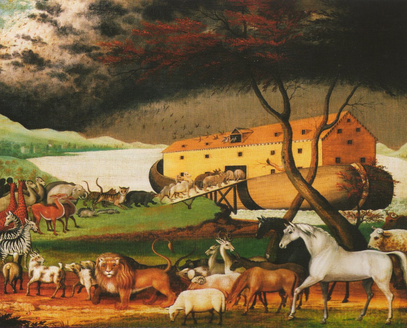 Wall Decor Noah’s Ark By Religious Kids Room Art Print Poster (16x20)