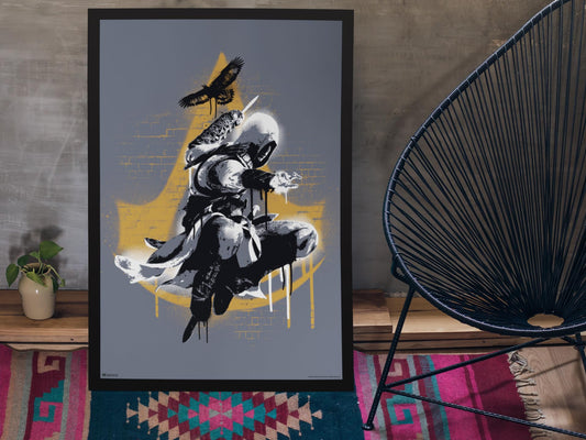 Assassins Creed Valhalla Wall Decor Hidden Blade Graffiti Jump Bedroom Poster Gaming Viking Decor Video Game Merchandise Collectors Assassin's Creed Gamer Art Cool Wall Decor Art Print Poster 12x18
