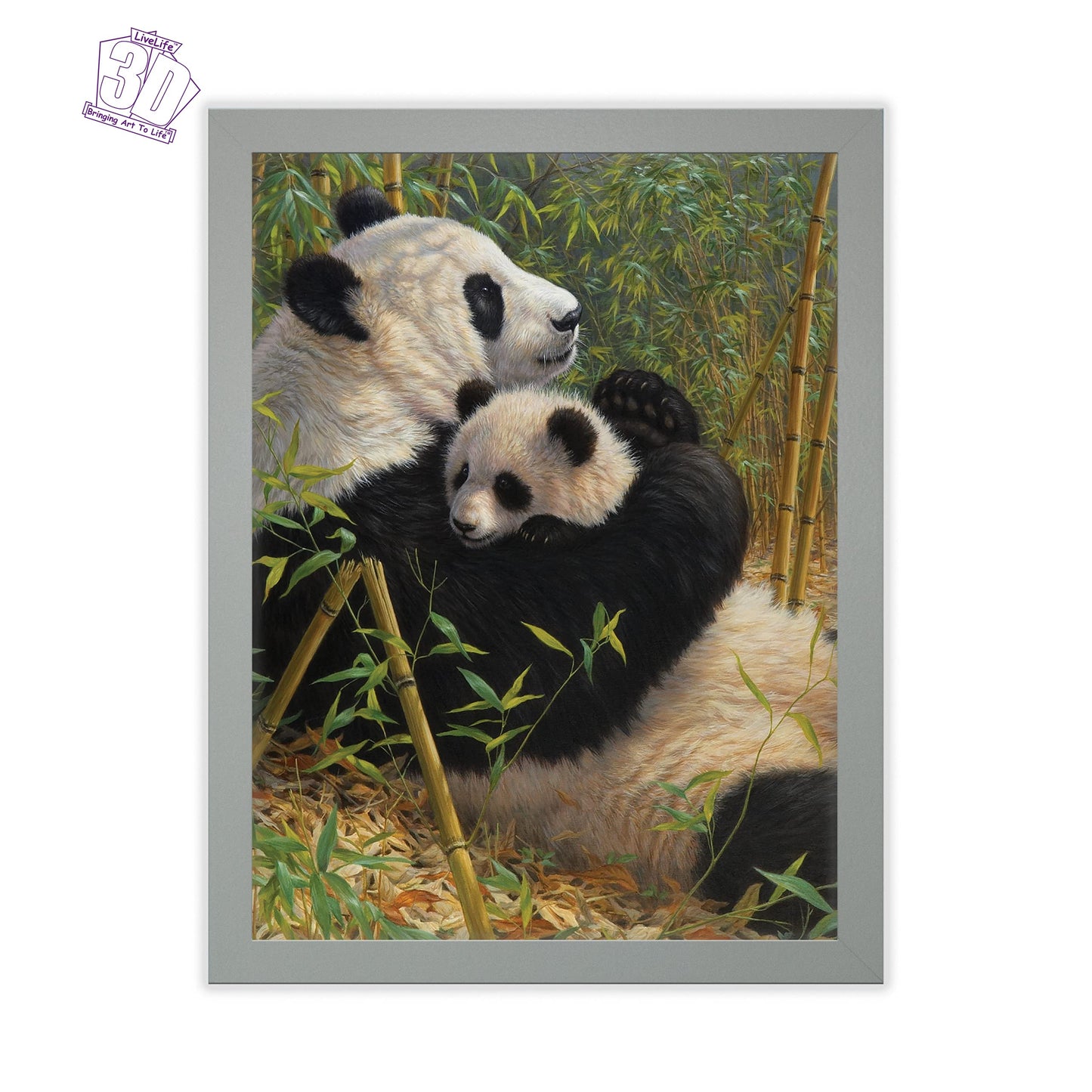 3D LiveLife Lenticular Wall Art Prints - A New Dynasty from Deluxebase. Unframed 3D Panda Poster. Perfect wall decor. Original artwork licensed from renowned artist, Beth Hoselton