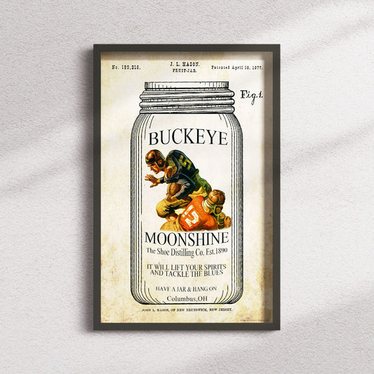 Inspirational Wall Art Co. - Ohio State Buckeyes - Vintage Football Sports Lineman Kids Coach American Motivational Quotes Posters - Print Home Gift Bar Game Room Bedroom Decor - 11X17 inches