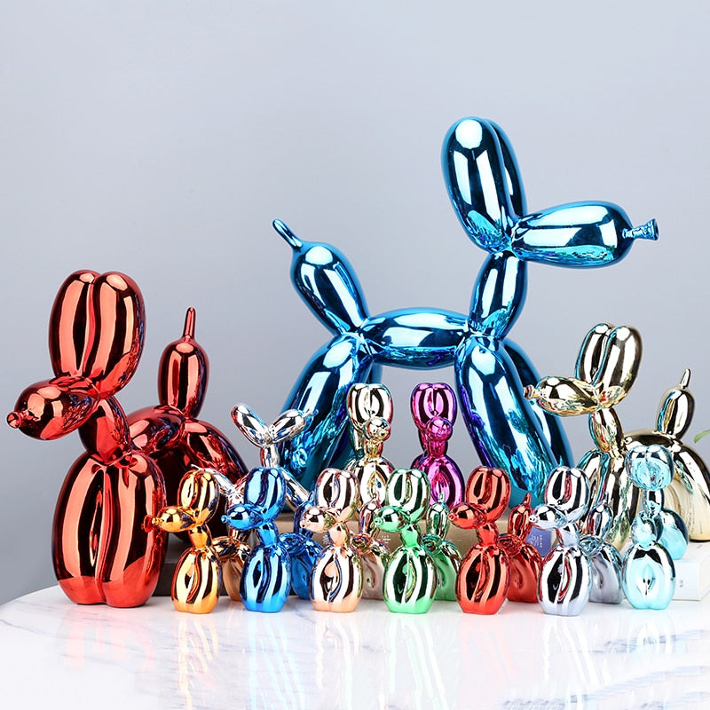 Balloon Dog Electroplated Sculpture Home Deco Statue