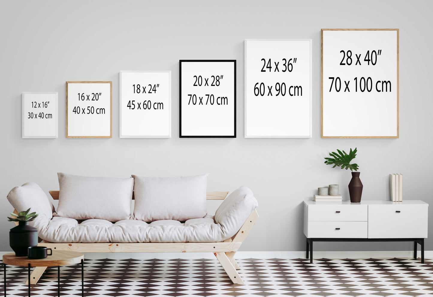 Archival Matte Paper Wooden Framed Poster - Richie Rich "Independent Dollar Background" Wall Art by FFUR