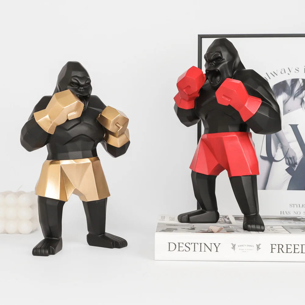 24cm Orlinski Inspired Boxing King Kong Statue