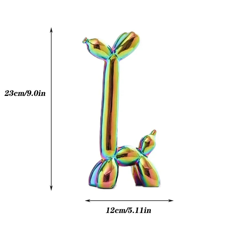 Jeff Koons Inspired Ceramic Long Neck Balloon Dog Sculpture