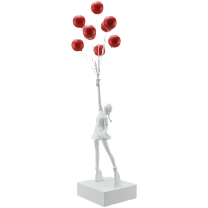 58cm Banksy Banksy Flying Balloons Girl Sculpture