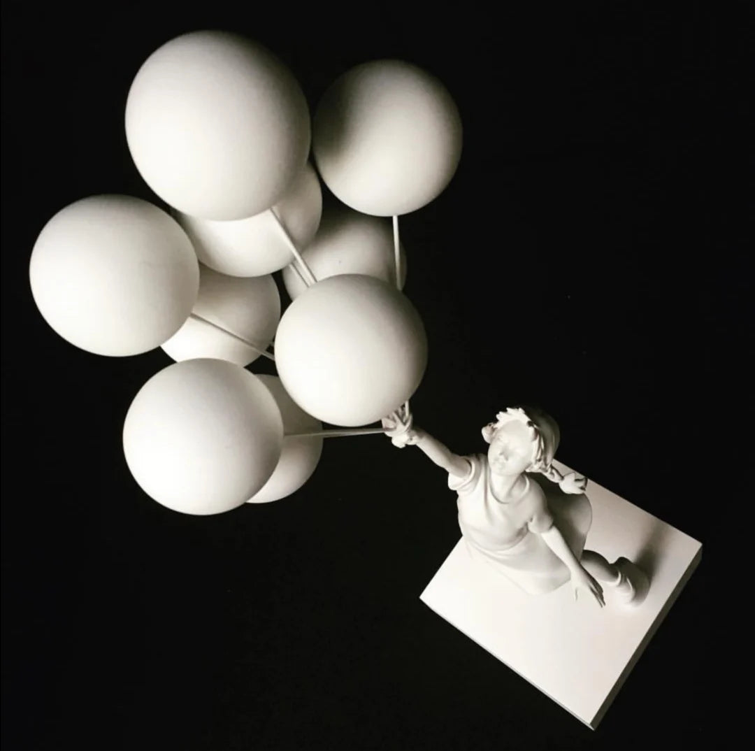 58cm Banksy Banksy Flying Balloons Girl Sculpture