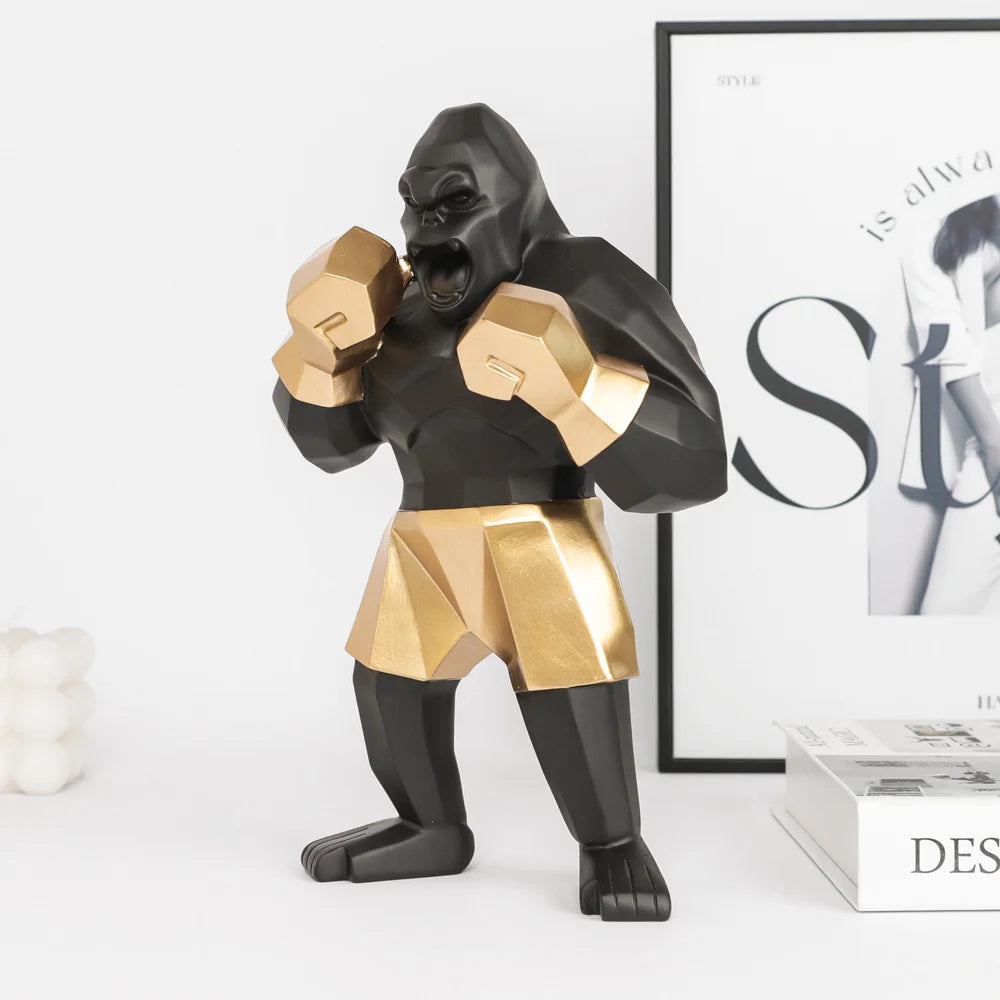 24cm Orlinski Inspired Boxing King Kong Statue