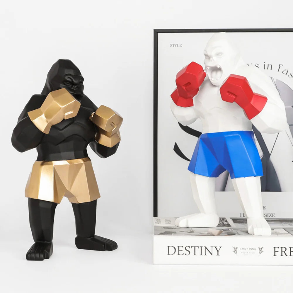 24cm Orlinski Inspired Boxing King Kong Statue