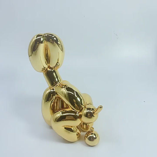 Jeff Koons Inspired Poop Balloon Dog Statue Home Decoration Resin Art Sculpture