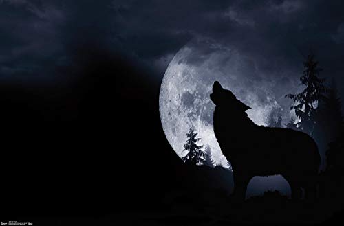 Trends International Wolf - Howl Wall Poster, 22.375" x 34", Unframed Version