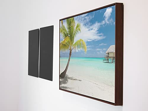 Palm Tree Poster Wall Art Huts on Tropical Beach Photo Photograph Sunset Landscape Pictures Ocean Scenic Scenery Nature Photography Paradise Scenes Home Gift Cool Wall Decor Art Print Poster 18x12