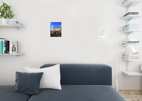 Hollyweed Poster Hollywood Sign Funny Marijuana Cannabis Room Dope Gifts Guys Propaganda Smoking Stoner Reefer Stoned Buds Pothead Dorm Walls Thick Paper Sign Print Picture 8x12