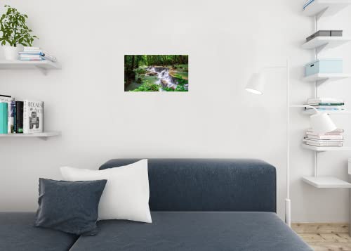 Huay Mae Kamin River Waterfall Jungle Forest Thailand Photo Cool Wall Decor Art Print Poster 18x12