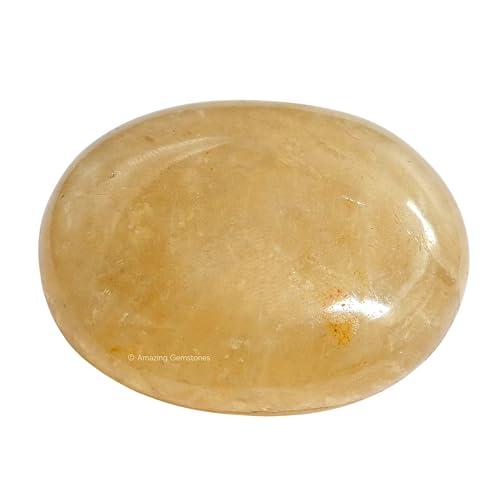 Citrine Palm Stone - Pocket Massage Worry Stone for Natural Body Chakra Balancing, Reiki Healing and Crystal Grid