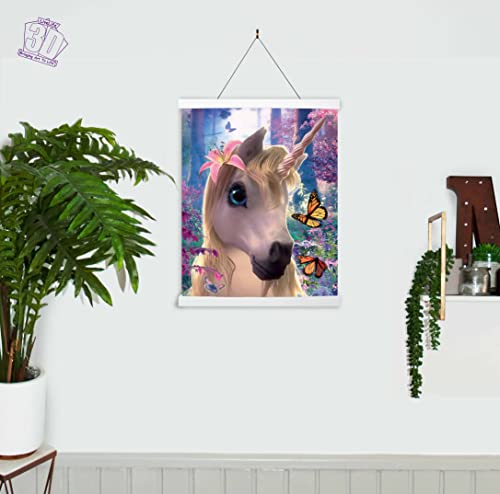 3D LiveLife Lenticular Wall Art Prints - Cute Unicorn from Deluxebase. Unframed 3D Fantasy Poster. Perfect wall decor. Original artwork licensed from renowned artist, David Penfound