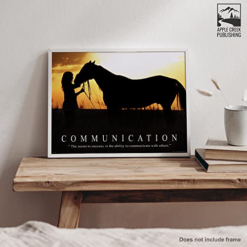 Horse Motivational Poster Art Print 11x14 Cowboy Cowgirl Riding Rodeo Western Wall Decor Pictures