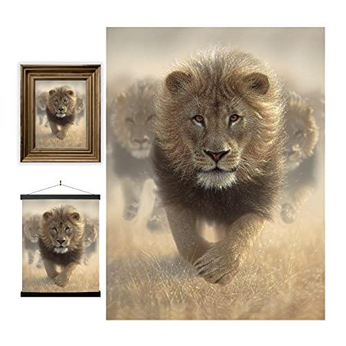 3D LiveLife Lenticular Wall Art Prints - Eat My Dust from Deluxebase. Unframed 3D Lion Poster. Perfect wall decor. Original artwork licensed from renowned artist, Collin Bogle