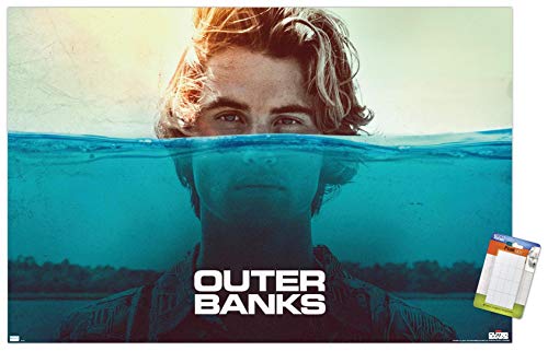Trends International Netflix Outer Banks-Water Wall, 22.375 in x 34 in, Poster & Mount Bundle
