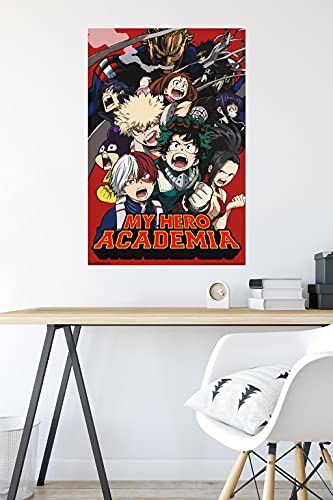 Trends International Hero Academia-Key Art 2 Wall Poster, 22.375 in x 34 in, Unframed Version
