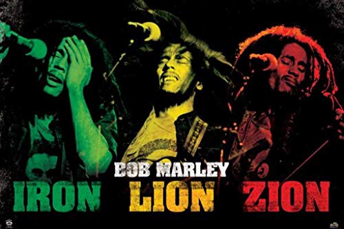 Pyramid America Bob Marley Iron Lion Zion Rastafarian Ethiopia Music Cool Wall Decor Art Print Poster 36x24