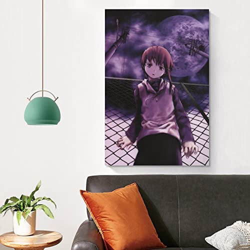 HCKOA Anime Serial Experiments Lain Canvas Art Poster and Wall Art Picture Print Modern Family Bedroom Decor Posters Gifts 12x18inch(30x45cm)