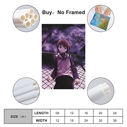 HCKOA Anime Serial Experiments Lain Canvas Art Poster and Wall Art Picture Print Modern Family Bedroom Decor Posters Gifts 12x18inch(30x45cm)