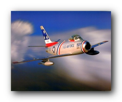 Military Aviation Picture F-86 Sabre Jet Aircraft Wall Décor Art Print Posters (16x20)