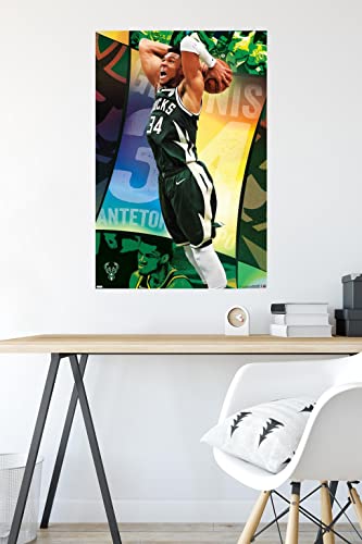 Trends International NBA Milwaukee Bucks - Giannis Antetokounmpo 21 Wall Poster, 22.37" x 34.00", Unframed Version