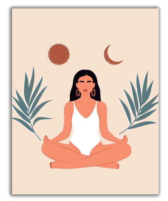 ShopHaven Yoga Wall Art - Meditation Picture Print- Relaxation Yoga Boho Poster Art Decor - 11x14 - Unframed - Decor for Home, Bedroom, Dorm, Gift 