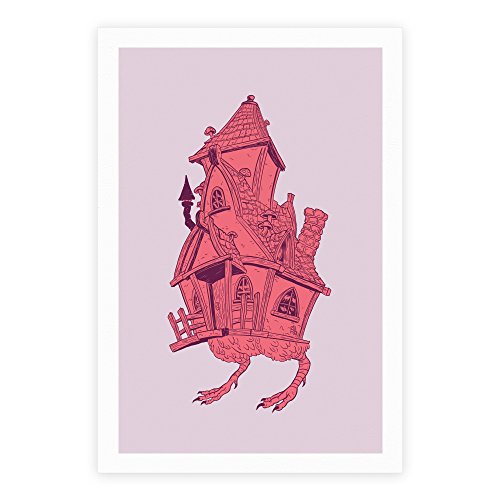 LookHUMAN Baba Yaga's House White 11 x 14 Inch Giclee Art Print Poster