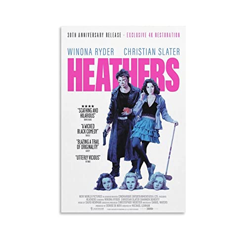 Heathers The Vintage Movie Poster Decorative Painting Canvas Wall Posters and Art Picture Print Modern Family Bedroom Decor Posters 08x12inch(20x30cm)