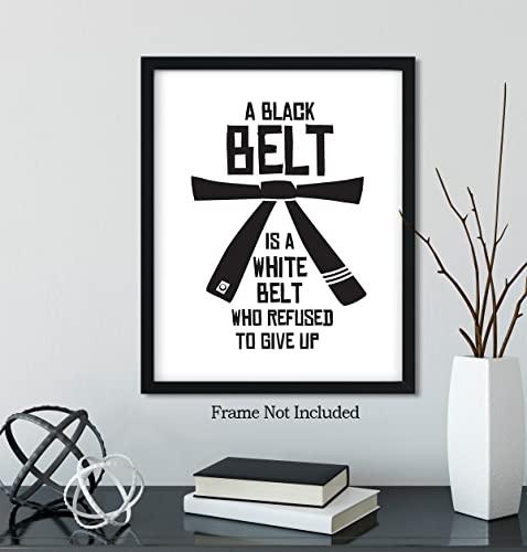 Govivo Karate Themed Gifts Wall Art - Inspirational Wall Art - Martial Art Poster, Canvas or Print - Dojo Decor Wall Art - Jiu Jitsu Picture - Motivational Sports Quotes (8" x 10")