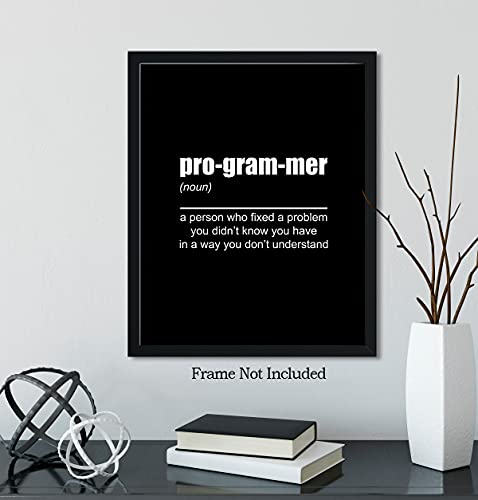 Computer Technology Poster, Print or Canvas - Geek Wall Decor - Coding Wall Art - Gifts for Computer Geeks, Nerds, Programmer & Coders, 8x10 unframed print