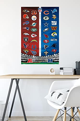Trends International NFL League - Logos 22 Wall Poster, 22.375" x 34", Unframed Version