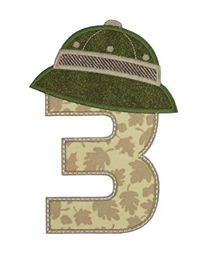 Safari Birthday Number Patch your choice of sew on or iron on patch