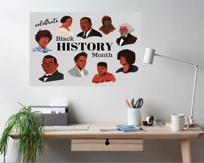 ShopHaven Black History Month Poster 18" x 12", African American History Print Poster, Black Wall Art, African American Decor