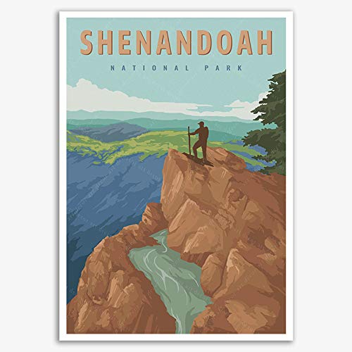 xtvin, Shenandoah National Park America Vintage Travel Poster Art Print Painting Home Decoration Gift