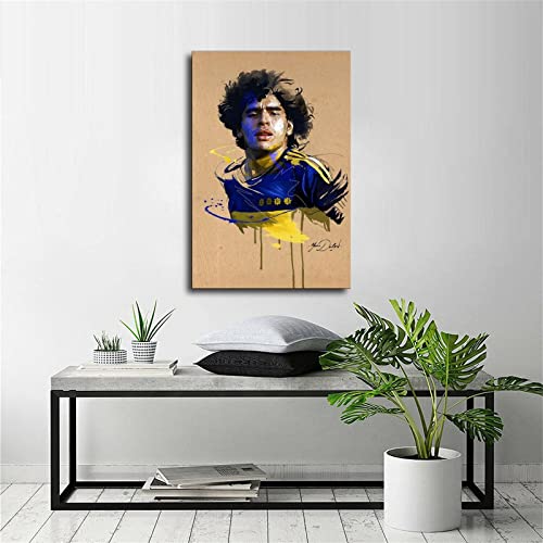 Maradona Football Legend Sports Canvas Art Poster and Wall Art Picture Print Modern Family Bedroom Decor Posters 16x24inch(40x60cm)