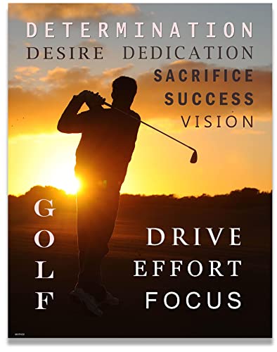 Apple Creek Golfing Motivational Poster Art Print 11x14 Vintage Golf Clubs Shoes Balls Driver Bag Wall Decor Pictures